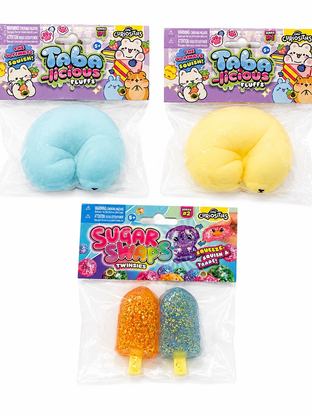 Taba-licious Fluffy Squishies & Sugar Swaps Twin Pops - 3-pack!